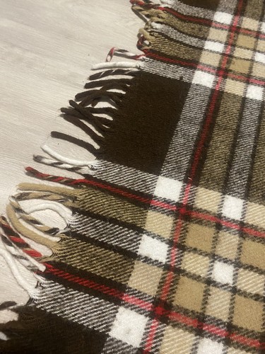 HAND MADE Brown Plaid Quilt/ Throw Blanket 53” x 52” warm - Picture 6 of 6