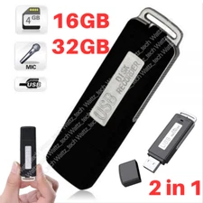 BUG Mini USB Voice Activated Recorder Digital Audio Listening Device Dictaphone