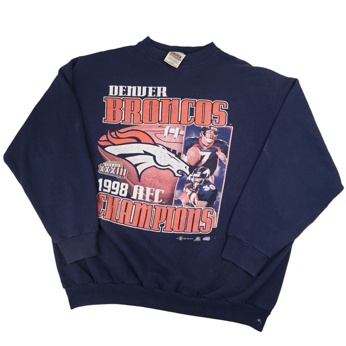 トップス 1990s Vintage Sweat Denver Broncos Vintage 90s Denver Broncos Mens XL Champions Graphic