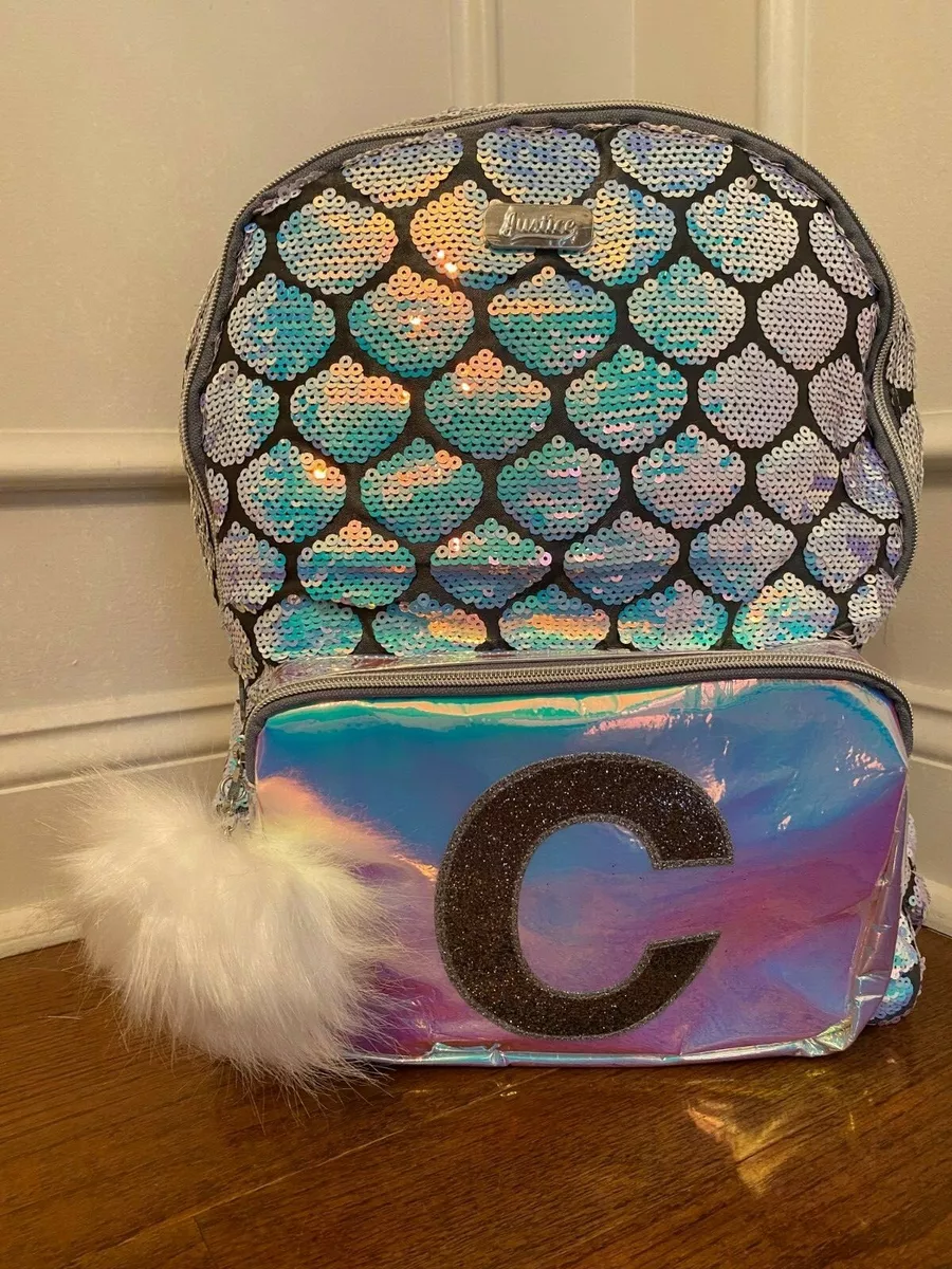 Mermaid initial backpack cheap