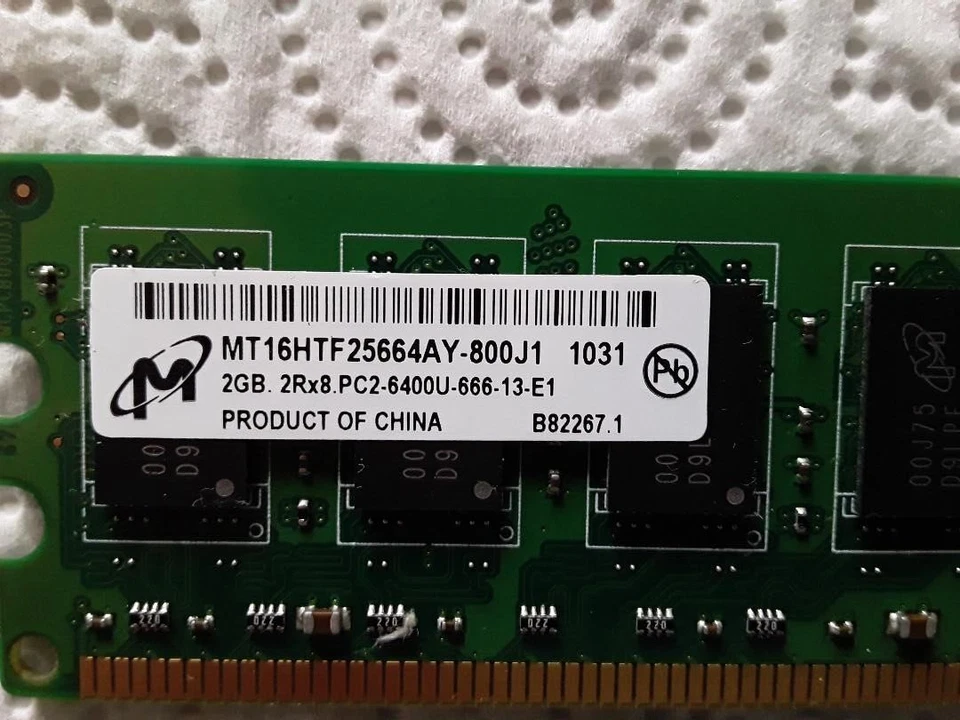 3 GB 2RX8 PC2-6400U-666-12  Memory RAM Stick - Image 4 of 4
