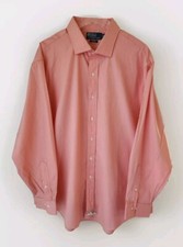 Polo Ralph Lauren Estate Dress Shirt 18 34 35 Peach Orange Spread Collar New Tag