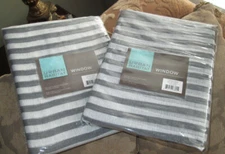 Urban Habitat curtains 84" panels Gray Stripe $100