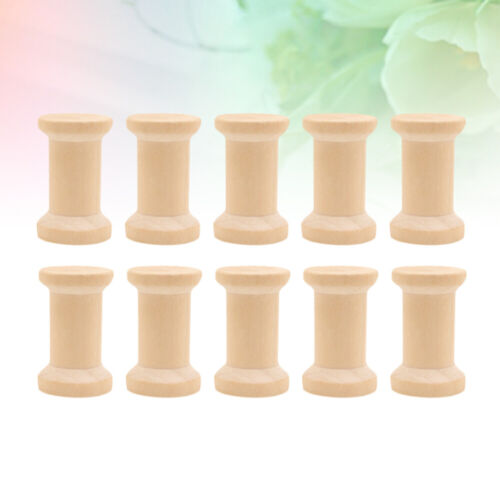 10pcs Wooden Spools for Thread Rolling DIY Crafts - Picture 1 of 11