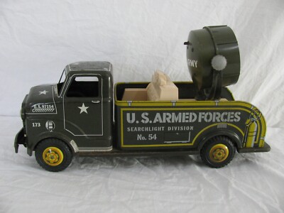 Vintage Marx Pressed Steel US Army Armed Forces #54 Searchlight
