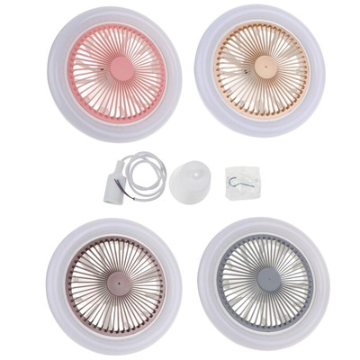 E27 LED Fan Lamp Ceiling Fan Light with 1m E27 Cord for Office Bedroom Room