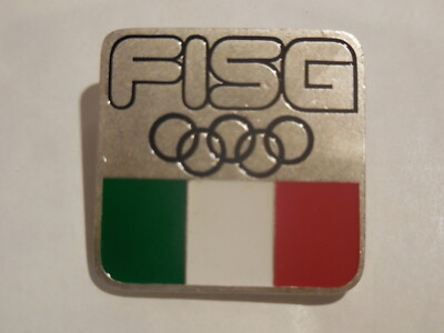 markante Brosche FISG Italienischer Ski- und Eissportverband