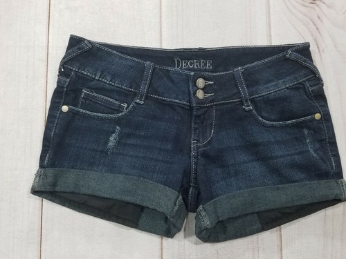 Denim Stretch Cuffed Jean Shorts Size 