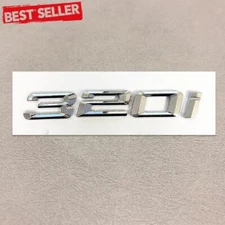 CHROME SILVER FOR 320I REAR TRUNK NAMEPLATE EMBLEM BADGE NUMBERS DECAL STICKER