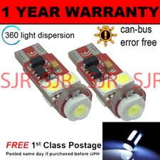 2x W5w T10 501 Canbus Error Free White 4 Smd Led Sidelight Bulbs Sl104502