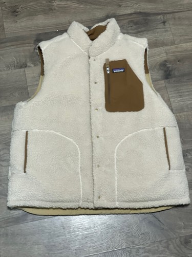 Patagonia Vest Mens Size XL Reversible Bivy Down Snap Front Sherpa Puffer Jacket - Picture 4 of 6