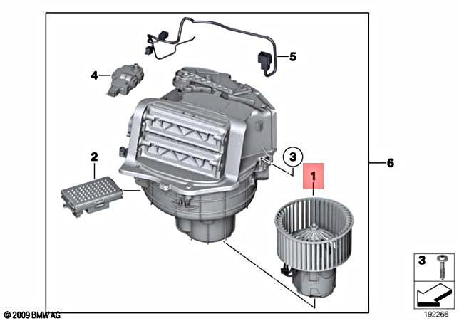 Genuine BMW F01 F01N F02 F02N F03 F03N Heater Blower Motor OEM 