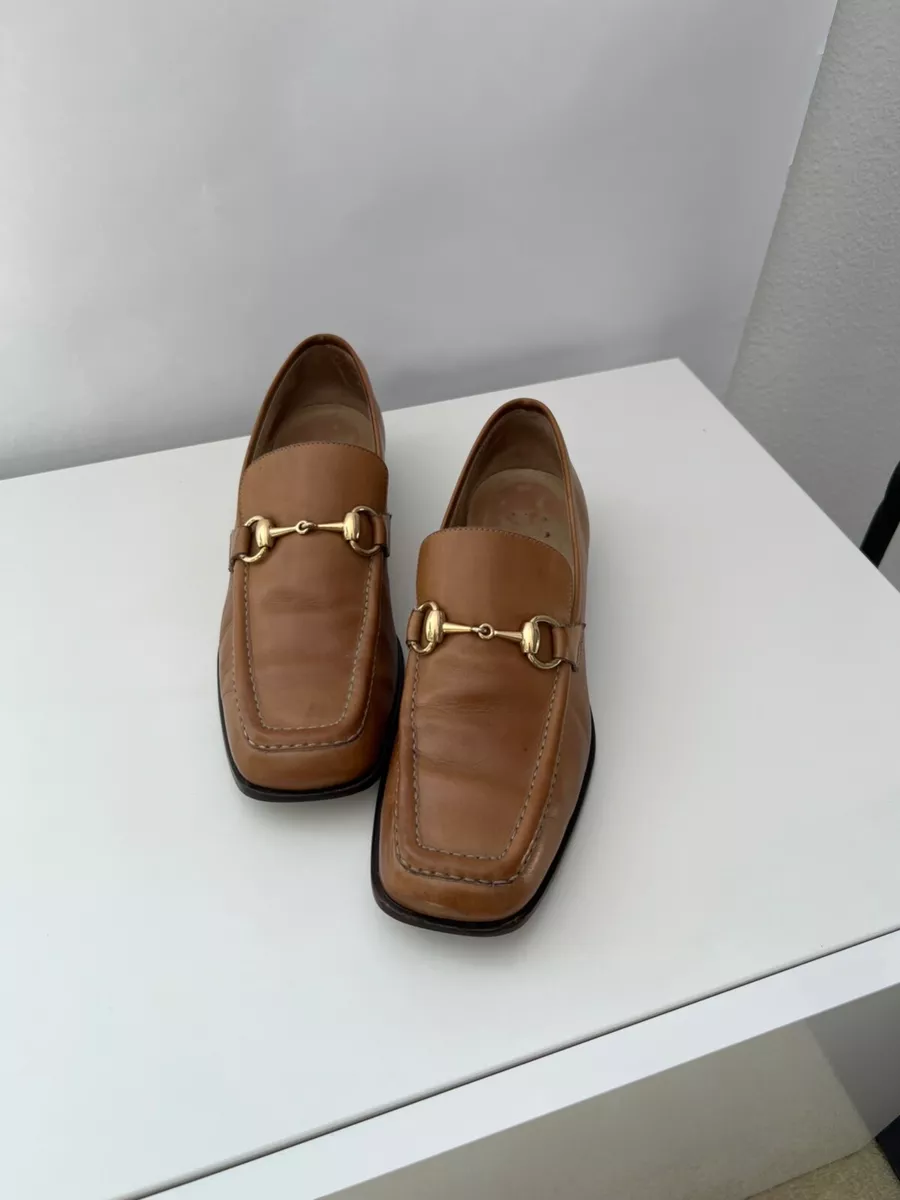 GUCCI HORSEBIT SHOES LOAFERS IN TAN BROWN LEATHER SIZE 8 B eBay