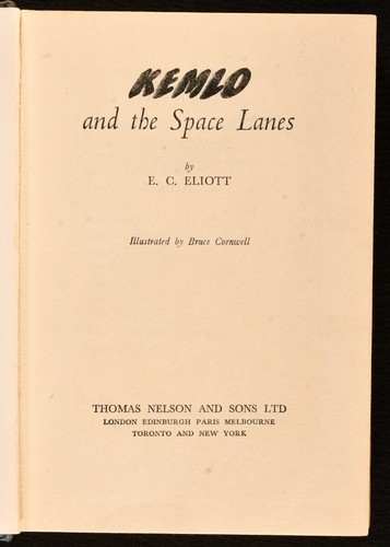 1955 Kemlo and soldes the Space Lanes E C Eliott première édition enveloppe poussière illustrée...