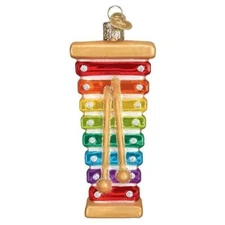 Old World Christmas TOY XYLOPHONE (38054) Glass Ornament w/OWC Box