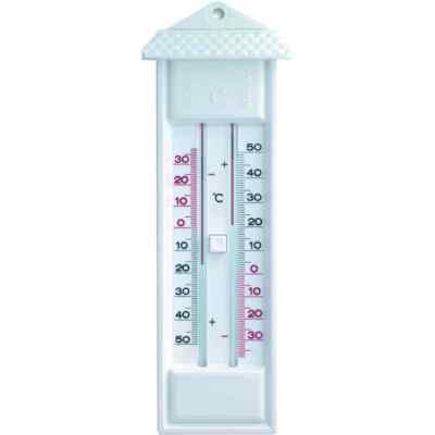 Max/Min-Thermometer ''Maxima-Minima'' weiß 8x3,2x23,2 cm Kunststoff zum Hängen neu
