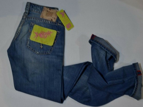 Pantaloni in Jeans Indian Rose Rewinal New-S , tipo dritto/vita bassa, donna  | eBay