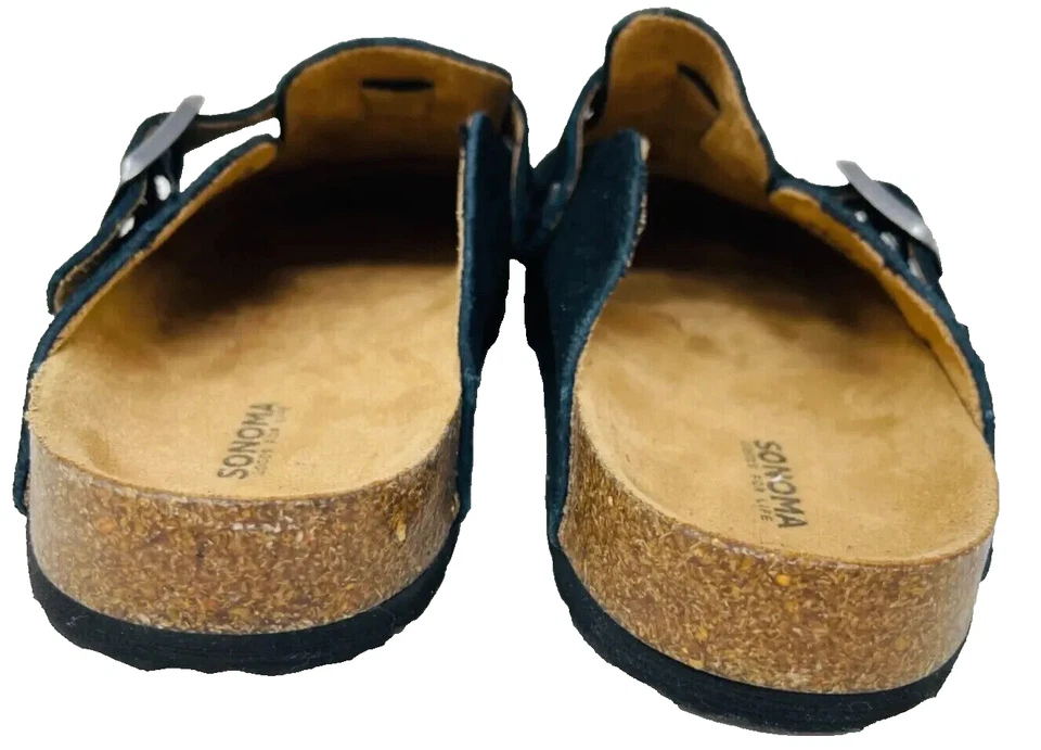 Zuecos sin cordones Sonoma Goods For Life Waterford de gamuza negros talla: 7,5 151P para mujer Foto 4 de 4