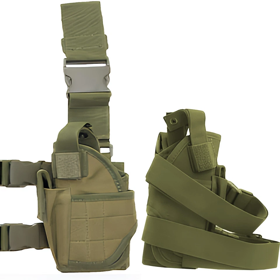 Tactical Adjustable Pistol Gun Drop Leg Thigh Holster with Mag Pouch Right Hand - Image 3 of 4