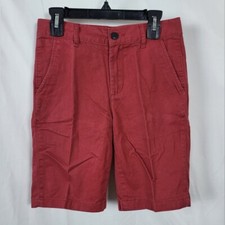Children's Place Boys Red Preppy Woven Chino Adjustable Waist Casual Shorts Sz 8