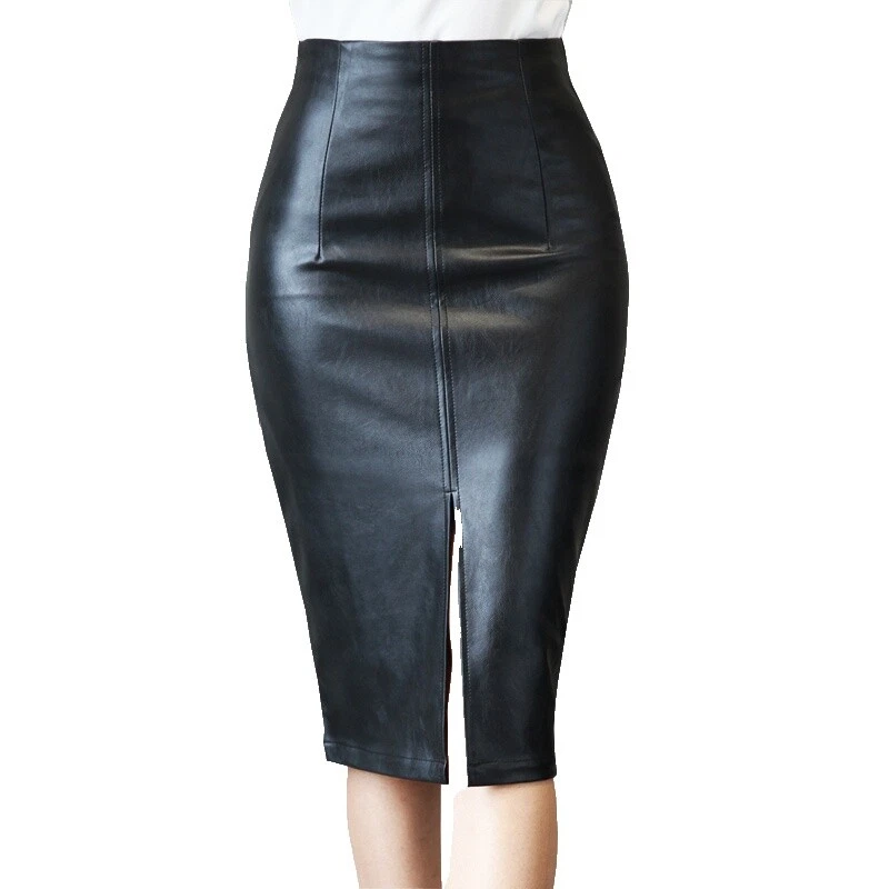 Faldas para mujer abrigo de cuero