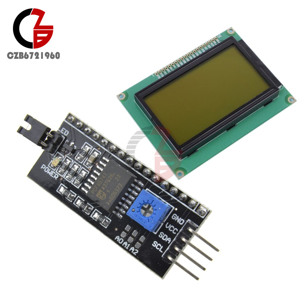 Display LCD 128x64 12864 Giallo/Verde 5V Con Interfaccia IIC/I2C/SPI Per Arduino - Foto 2