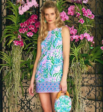 NWT LILLY PULITZER SIZE 10 EDITA SHIFT DRESS SEACRET ESCAPE MULTI