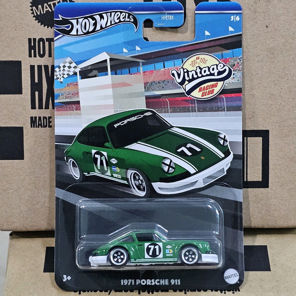 HOT WHEELS 1971 PORSCHE 911 GREEN VINTAGE RACING CLUB EXCLUSIVE