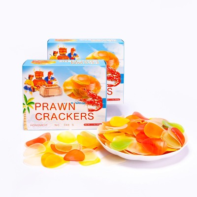 Prawn Crackers Uncooked Shrimp Chips 2PCS,Crispy Delicious Colored Uncooked P...