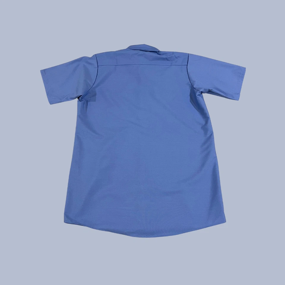 Camisa de trabajo industrial de manga corta Red Kap Style SP24 azul medio para hombre Foto 2 de 4