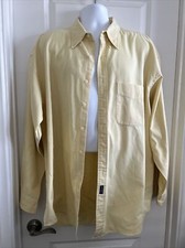 VINTAGE Gant Heavy Oxford Cotton Long Sleeve Button Up Collared Shirt XXL Yellow