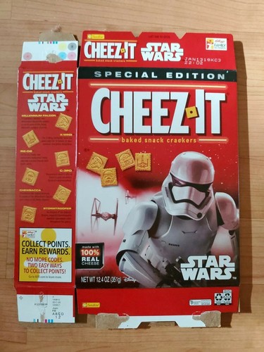 2017 Sunshine Cheez It Star Wars The Force Awakens Packaging Chewbacca Trooper - Picture 2 of 2