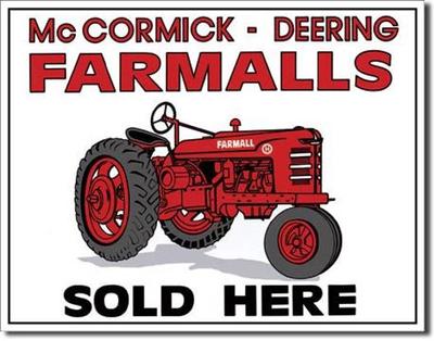 IHC Farmall USA Traktor McCormick Deering Händler Metall Schild