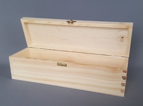 Caja de madera una botella de vino lisa espacios cajas decoupage regalo artesanal | eBay