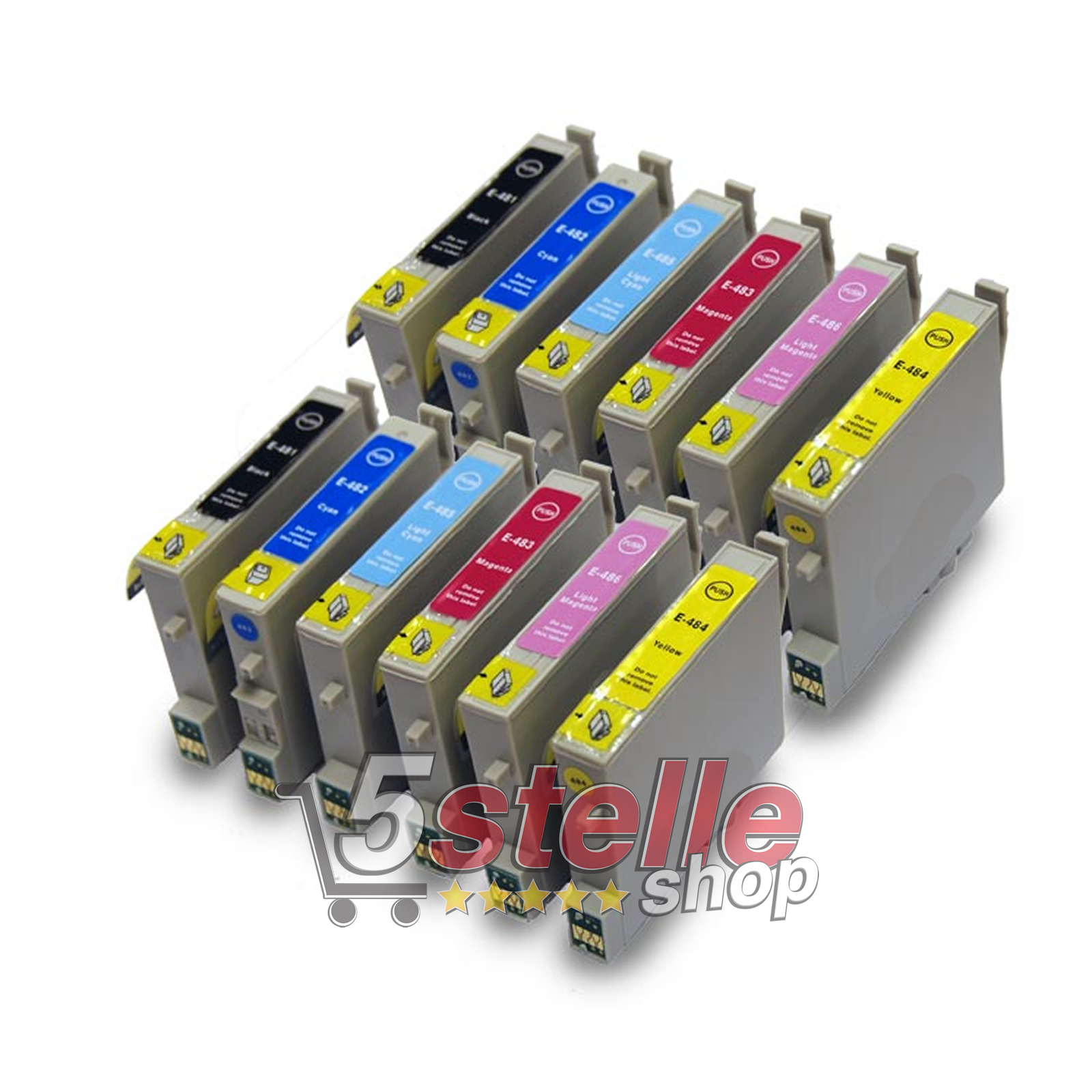 KIT 12 CARTUCCE PER EPSON STYLUS PHOTO R200 R220 R300 R320 R340