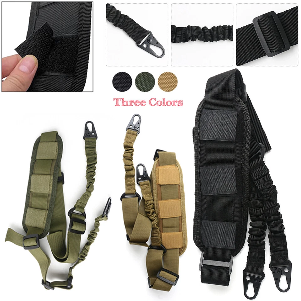 Correa táctica de un solo punto/dos/tres puntos con correa de eslinga elástica para rifle pistola cabestrillo Foto 4 de 4