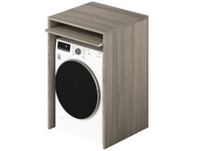 Mobile Mobiletto Coprilavatrice in legno bagno lavanderia 105x71x65 Olmo
