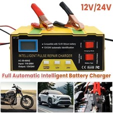Heavy Duty 400A Car Battery Charger 12V/24V Smart Automatic Pulse Repair Trickle