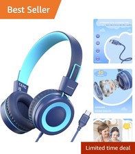 Lightweight Kids Headphones with Foldable Design for School and Travel