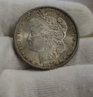 1878 S US Morgan Silver Dollar $1 Unc (Original Toning)
