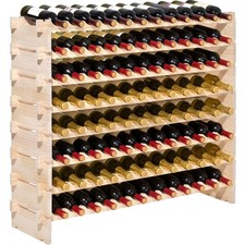 stapelbares modulares Weinregal für 96 Flaschen, 8-stöckig, Flaschenregal mit...