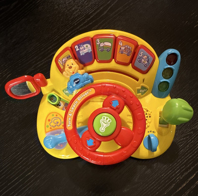 VTech Turn & Learn Driver Steering Wheel Activity Toy, Lights & Sounds