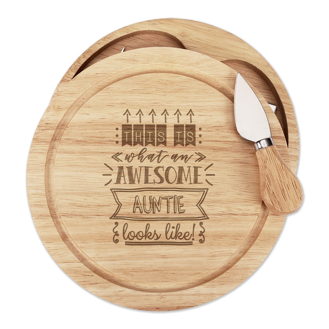 This Is What An Awesome Auntie Looks Like Cheese Board Knife Set Funny