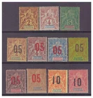 Comoro Islands Anjouan 1892-1912 Sage Type x 11 stamps MM/MH