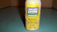 Gallery Glass Window Color Paint Lot 6 Bottles NEW 16425 Citrus Yellow NOS 1996