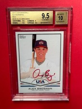 2011 USA Baseball Alex Bregman Rc RED AUTO #/99 - BGS 9.5 GEM - SEE SCANS - CUBS