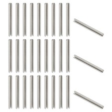 50 Pcs 1/8" x 1-3/16" (3.2mm x 30mm) Slotted Spring Pin Silver
