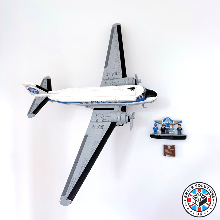 Set di montaggio a parete regolabile per LEGO Icons (11378) Douglas DC-3 PAN AM Airliner foto 2