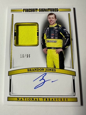 2024 Panini National Treasures NASCAR Brandon Jones Firesuit Relic Auto /99
