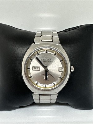 Citizen Crystal Seven Custom 4-520751Y Men Silver 30 Jewel Automatic Watch NSD37
